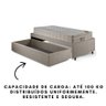 Base Box Cama Solteirão Sapateira Linho Bege e Colchão Airtech Ortobom 96x203 - 3