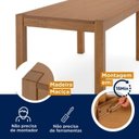 Ver imagem 6 de Conjunto Primavera Mesa de Jantar Madeira Maciça com 6 Cadeiras CabeCasa MadeiraOriginals Marrom