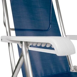 Cadeira Reclinável Mor Alumínio 8 Posições Azul Marinho - 8