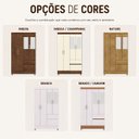 Ver imagem 4 de Guarda Roupa Solteiro 4 Portas 2 Gav Espelho Roupeiro Quarto Imbuia
