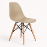 Cadeira Charles Eames Eiffel Ef-011 Base Madeira - Bege - 2