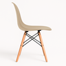 Cadeira Charles Eames Eiffel Ef-011 Base Madeira - Bege - 3