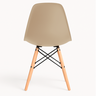 Cadeira Charles Eames Eiffel Ef-011 Base Madeira - Bege - 4