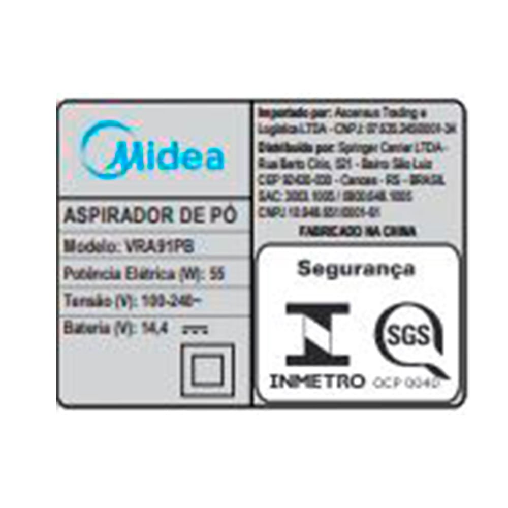 Robô Aspirador Connectlaser M7 Passa Pano Preto Midea Vra91pb - Bivolt - 9