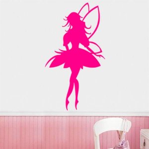Adesivo de Parede Infantil Fada Modelo 1-Pequeno 30x50cm