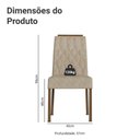Ver imagem 3 de Kit 2 Cadeiras de Jantar Estofadas 4254 com Espaldar Rustic/Imperial Madesa