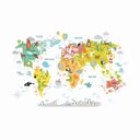 Ver imagem 2 de Adesivo de Parede Mapa Zoo - Cinza claro - G