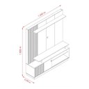 Ver imagem 2 de Rack Painel de Tv Frisado com Prateleira Ares 160cm Eras 654 Madetec