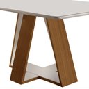 Ver imagem 2 de Mesa Quadrada 4 Lugares Tampo com Vidro/Laca Grécia