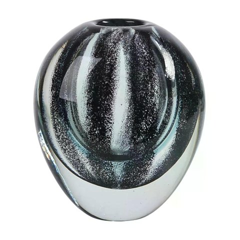 Murano espiral em vidro L12,5xP8,5xA14cm cor azul turquesa
