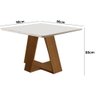 Mesa de Jantar 90x90cm Tampo em Vidro/Laca Grécia - 2