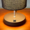 Ver imagem 4 de Abajur Luminaria de Mesa Redondo com Interruptor Ref 84 Decoração Casa Sala Quarto Escritório Moveis