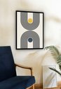 Ver imagem 2 de Quadro Decorativo Abstrato Círculos Espirais - 70x50cm:moldura Preta