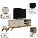 Ver imagem 2 de Rack Flex Off White Tauari 200cm Santorini Moderno