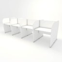 Ver imagem 3 de Plataforma de Trabalho Atendimento 8 Pessoas 3,70m Branco F5 Cor:branco