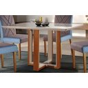 Ver imagem 2 de Mesa de Jantar Retangular Base Madeira Maciça - Claire -1,40 x 0,90 metros - Requinte Salas
