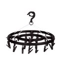 Ver imagem 1 de Mini-varal Oval 24 Prendedores Preto Mor