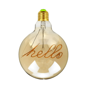 Lampada Filamento Led G125 Hello 3w Vintage Retro Industrial Design E27 2200k
