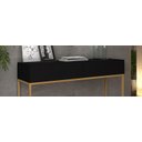Ver imagem 4 de Aparador Buffet Preto Fosco Eros 1,10mt Gavetas Sala Hall Estilo Industrial Pé de Ferro Dourado