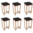 Ver imagem 1 de Banqueta Alta para Cozinha Industrial Kit 6 Nick Bronze e Sintético d03 - D’Rossi