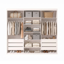 Ver imagem 6 de Guarda-roupa Grande Casal 3 Portas de Correr 6 Gavetas Lucky Branco