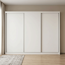Ver imagem 2 de Guarda-roupa Grande Casal 3 Portas de Correr 6 Gavetas Lucky Branco