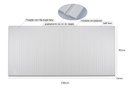 Ver imagem 4 de Cabeceira Casal Ripada MDF Modular 90x138cm sem Furos 3M:Branco