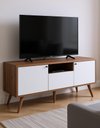 Ver imagem 7 de Rack Bancada para Tv até 75 Pol 2 Portas 1 Gaveta Off White