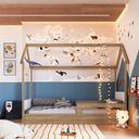 Ver imagem 3 de Cama Infantil Montessoriana Estilo Casinha Ccm010 Linha Infanto Aveiro Oak Branco Completa Móveis