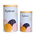 Ver imagem 1 de Conjunto com 02 Latas de Metal 8248 - Y888 Açúcar