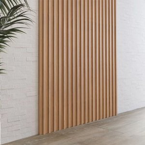 Painel Decorativo Ripado Mdf em Barra 134x250cm (3,35m²) Pa75 Pradel Móveis Freijó