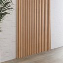 Ver imagem 1 de Painel Decorativo Ripado Mdf em Barra 134x250cm (3,35m²) Pa75 Pradel Móveis Freijó