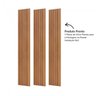 Painel Decorativo Ripado Mdf em Barra 134x250cm (3,35m²) Pa75 Pradel Móveis Freijó - 2