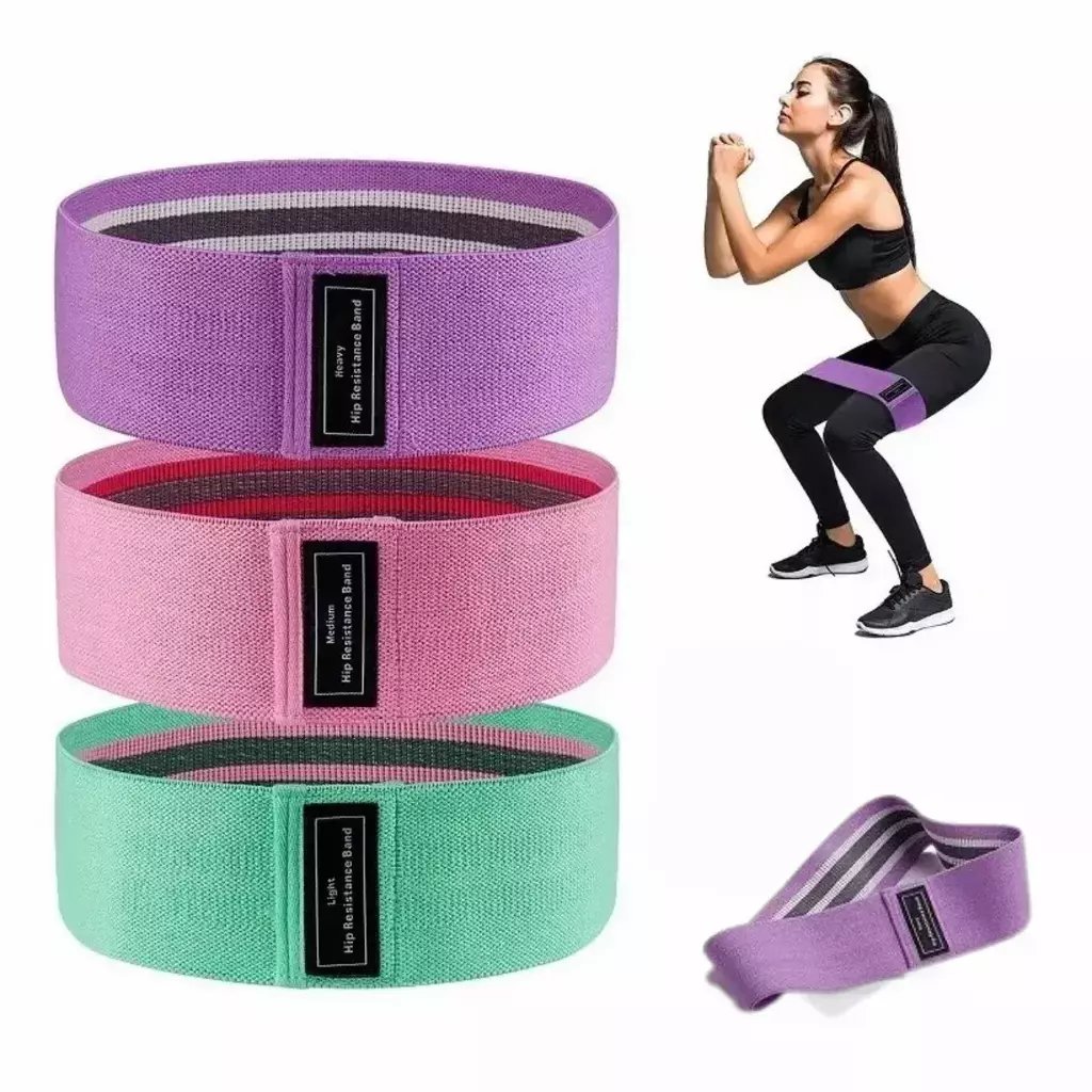 Kit 3 Faixas Elásticas de Exercício Hip Resistance Bands - 3