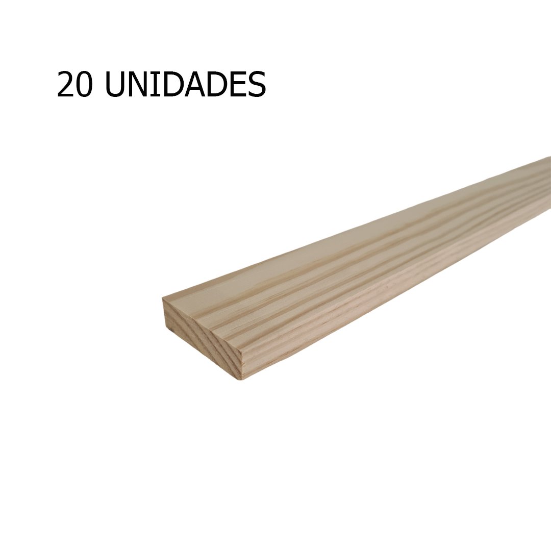 20 Ripas/sarrafos de 2x7x120 Cm Madeira de Pinus - 2