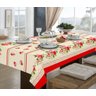 Toalha de Mesa Linhão 8 Lugares Retangular Floral Vermelha - 2