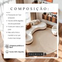Ver imagem 6 de Tapete Redondo Sala Quarto 100% Algodão Estampa Zigzag Franja Lavável Antiderrapante Decoração Boho
