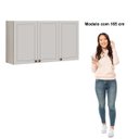 Ver imagem 1 de Armário Cozinha Aéreo 120cm 3 Pts Conecta Frizz Branco