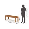 Conjunto Primavera Mesa de Jantar Madeira Maciça com 2 Cadeiras e 2 Bancos CabeCasa MadeiraMadeira - 3