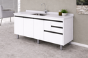 Ver imagem 2 de Gabinete Cozinha Mdp 1,74m Elegance com 6 Pés e Amplo Espaço:branco