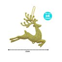 Ver imagem 2 de Kit Rena Glitter Dourada Natal Pendente 15cm 6 Peças - Yangzi
