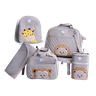 Bolsa maternidade bebê kit 5pç safari caqui luxo impermeável - 1