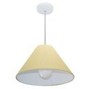 Ver imagem 1 de Lustre Pendente Cone Vivare Md-4078 Cúpula em Tecido 25/40x15cm - Bivolt Algodão-crú 127/220v