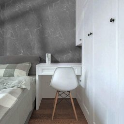 Papel de Parede Adesivo Lavavel Hd Marmore Brilho Cinza Escuro - 7
