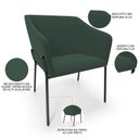 Ver imagem 4 de Kit 3 Cadeiras para Sala de Jantar Estar Living Olívia L02 Suede Verde - Lyam Decor