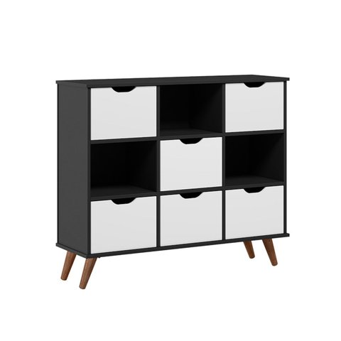 Nicho Organizador c/ 6 Gavetas Vintage Haia Q01 - ADJ Decor NICHO ORGANIZADOR NICHO DECORATIVO Preto