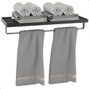 Ver imagem 5 de Porta Toalhas de Banho Suporte Duplo Toalheiro Hotel Empire:Preto