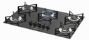 Ver imagem 1 de Cooktop a Gás Fischer 5 Bocas com Mesa de Vidro Preto – Bivolt