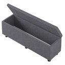 Ver imagem 3 de Baú Sapateira Estofada Casal 140 Cm Venus Veludo Skybox Cinza