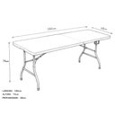 Ver imagem 4 de Mesa Dobrável e Portátil Miami 180cm para Área Externa Branco - Sallar Home